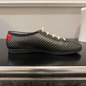 Gucci Fallacer Leather "Guccy" Print Sneakers
